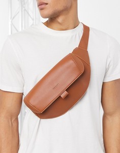 Светло-коричневая сумка-кошелек на пояс Fenton-Коричневый цвет
