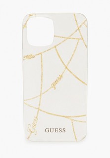 Чехол для iPhone Guess 12 Pro Max (6.7), PC/TPU Chain design White/Gold