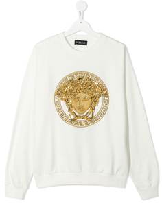 Versace Kids толстовка с вышивкой Medusa