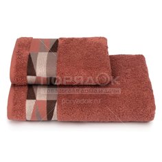 Полотенце банное, 50х90 см, Cleanelly Triangoli, 460 г/кв.м, пыльно-розовое ПЦ-2601-4477-1 18-1436