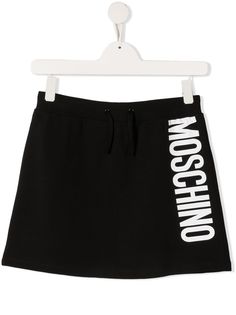 Moschino Kids юбка с кулиской и логотипом