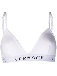 Versace бюстгальтер с треугольными чашками и логотипом