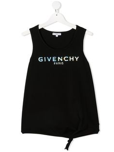 Givenchy Kids топ без рукавов с логотипом