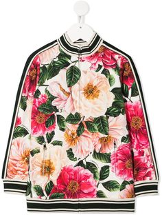 Dolce & Gabbana Kids спортивная куртка с цветочным принтом