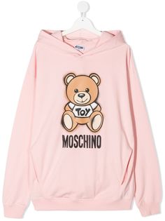 Moschino Kids худи с вышитым логотипом