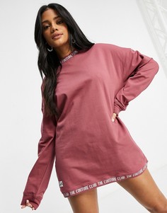 Розовое платье-свитер в стиле oversized The Couture Club-Розовый цвет