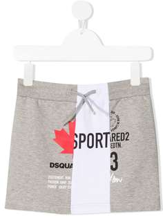 Dsquared2 Kids юбка с контрастными вставками и логотипом