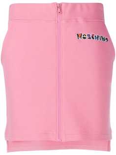 Moschino юбка с вышитым логотипом
