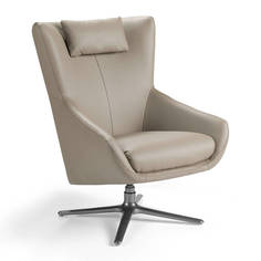 Кресло (angel cerda) серый 90x100x76 см.