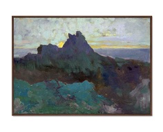 Репродукция картины на холсте rocky peak 1875г. (картины в квартиру) мультиколор 105x75 см.