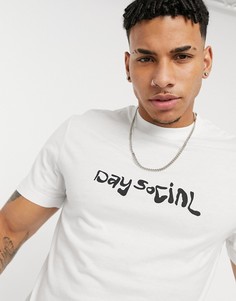 Белая футболка с логотипом ASOS Daysocial-Белый