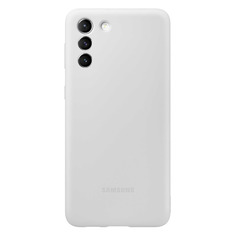 Чехол (клип-кейс) Samsung Silicone Cover, для Samsung Galaxy S21+, светло-серый [ef-pg996tjegru]
