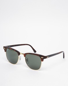 Солнцезащитные очки "клабмастер" Ray-Ban 0rb3016 w0366 49-Коричневый