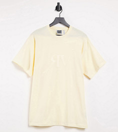 Кремовая футболка в стиле унисекс с логотипом в тон Reclaimed Vintage Inspired-Белый