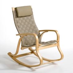 Кресло-качалка jimi (laredoute) коричневый 61x106x96 см.