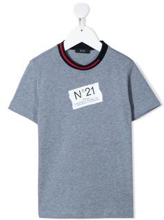 Nº21 Kids футболка с короткими рукавами и логотипом
