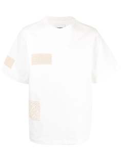 Jil Sander футболка со вставками в технике кроше
