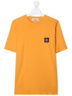 Stone Island Junior футболка с нашивкой-логотипом