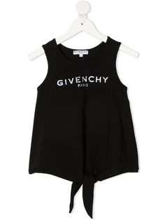 Givenchy Kids топ с логотипом и завязками