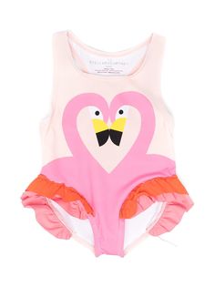 Stella McCartney Kids купальник Flamingo