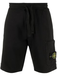 Stone Island шорты с нашивкой-логотипом