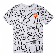 Подростковая футболка Sportswear Tee All Over Printed Just Do It Nike