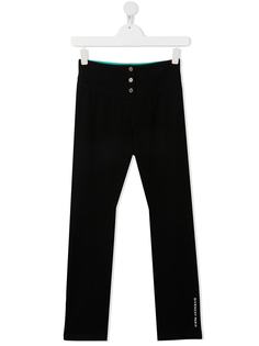 Givenchy Kids спортивные брюки с поясом в полоску