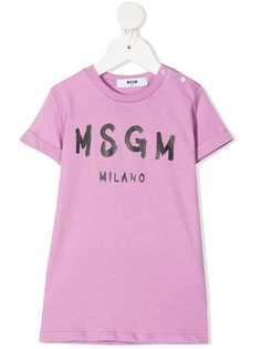 MSGM Kids платье-футболка с логотипом