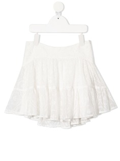 Chloé Kids юбка с английской вышивкой