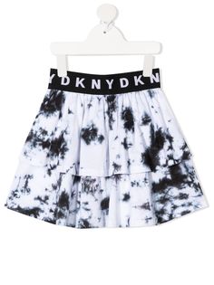 Dkny Kids юбка с принтом тай-дай с логотипом на поясе