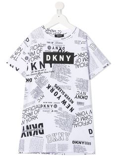 Dkny Kids платье-футболка с графичным принтом