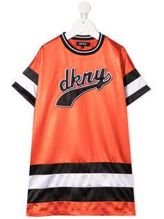 Dkny Kids платье-футболка с вышитым логотипом