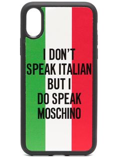 Moschino чехол для iPhone X/XS с надписью