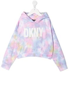 Dkny Kids худи с принтом тай-дай и логотипом