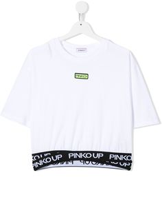 Pinko Kids футболка с логотипом на подоле