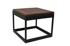 Столик журнальный с квадратной деревянной столешницей (abby décor) коричневый 51x44x51 см.