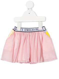 Emilio Pucci Junior юбка с логотипом и эластичным поясом