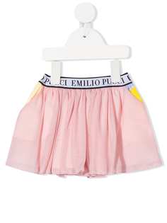 Emilio Pucci Junior юбка с логотипом и эластичным поясом