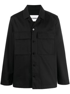 Jil Sander куртка-рубашка с длинными рукавами и вышивкой