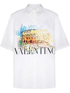 Valentino рубашка с принтом Roman Sketches