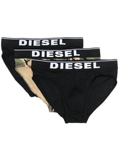 Diesel комплект из трех пар трусов-брифов с логотипом