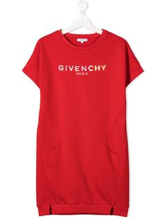 Givenchy Kids удлиненная футболка с логотипом