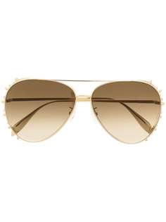 Alexander McQueen Eyewear солнцезащитные очки-авиаторы с заклепками