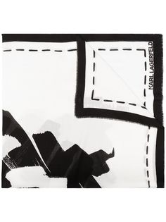 Karl Lagerfeld шарф K/Ikonik с принтом граффити