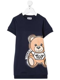 Moschino Kids платье-футболка с принтом