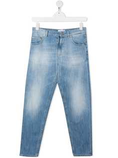 Dondup Kids узкие джинсы с эффектом потертости