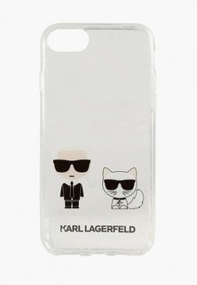 Чехол для iPhone Karl Lagerfeld 7 / 8 / SE 2020, PC/TPU collection Karl Iconik & Choupette Transp