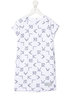 Karl Lagerfeld Kids платье-футболка Digi с принтом Karl