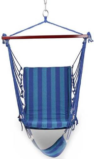 Гамак кресло-качалка INDIGO 100х60 см, ткань, темно-синий-голубой (IN185)