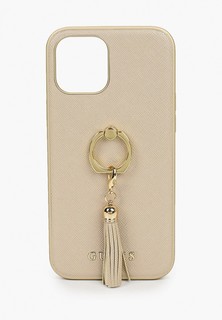 Чехол для iPhone Guess 12 Pro Max (6.7), PU Saffiano + Ring Beige